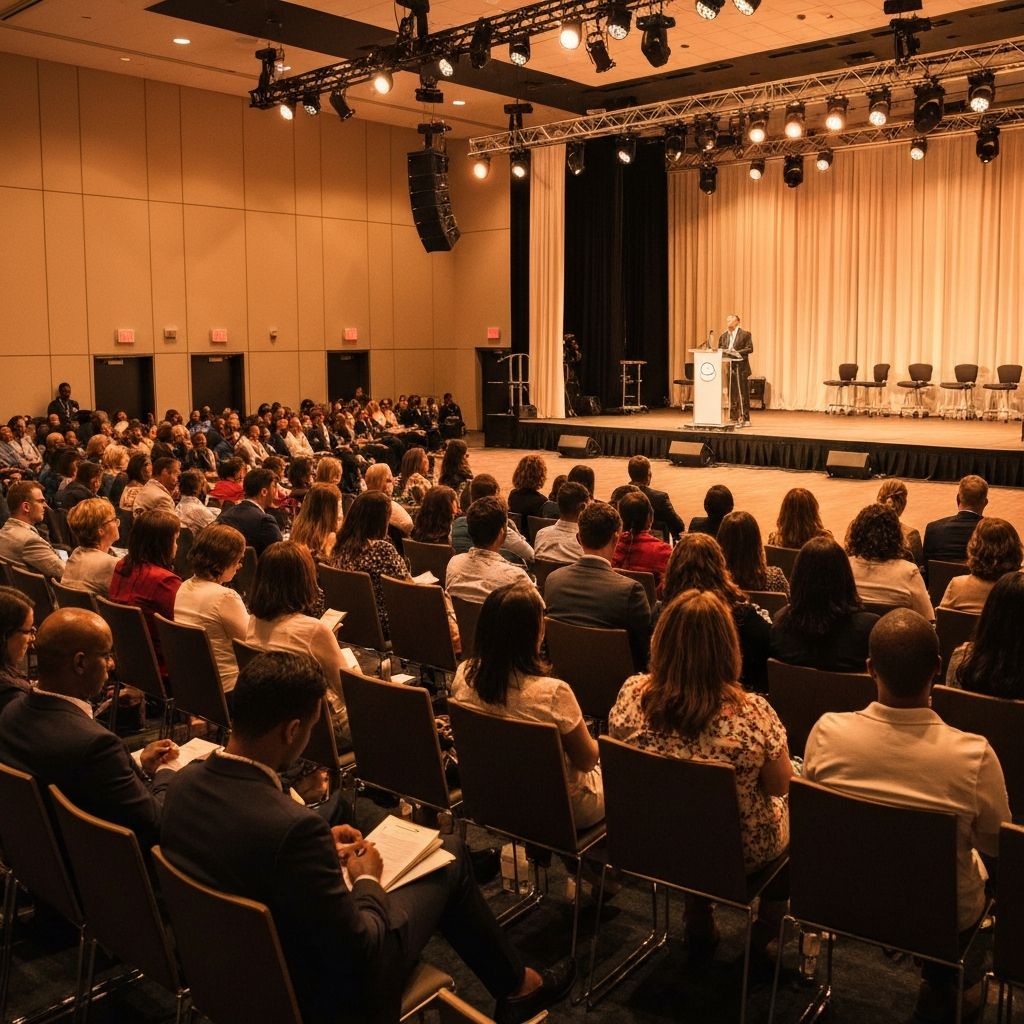 Missions expo conference event with attendees